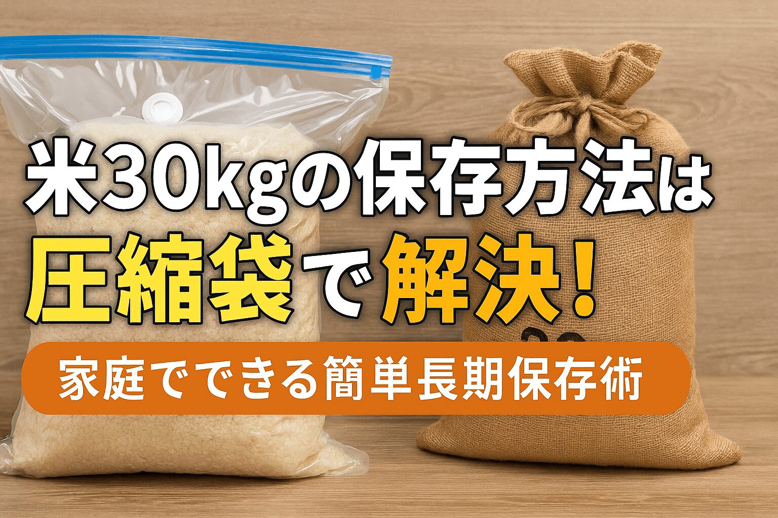 米30kgの保存方法は圧縮袋