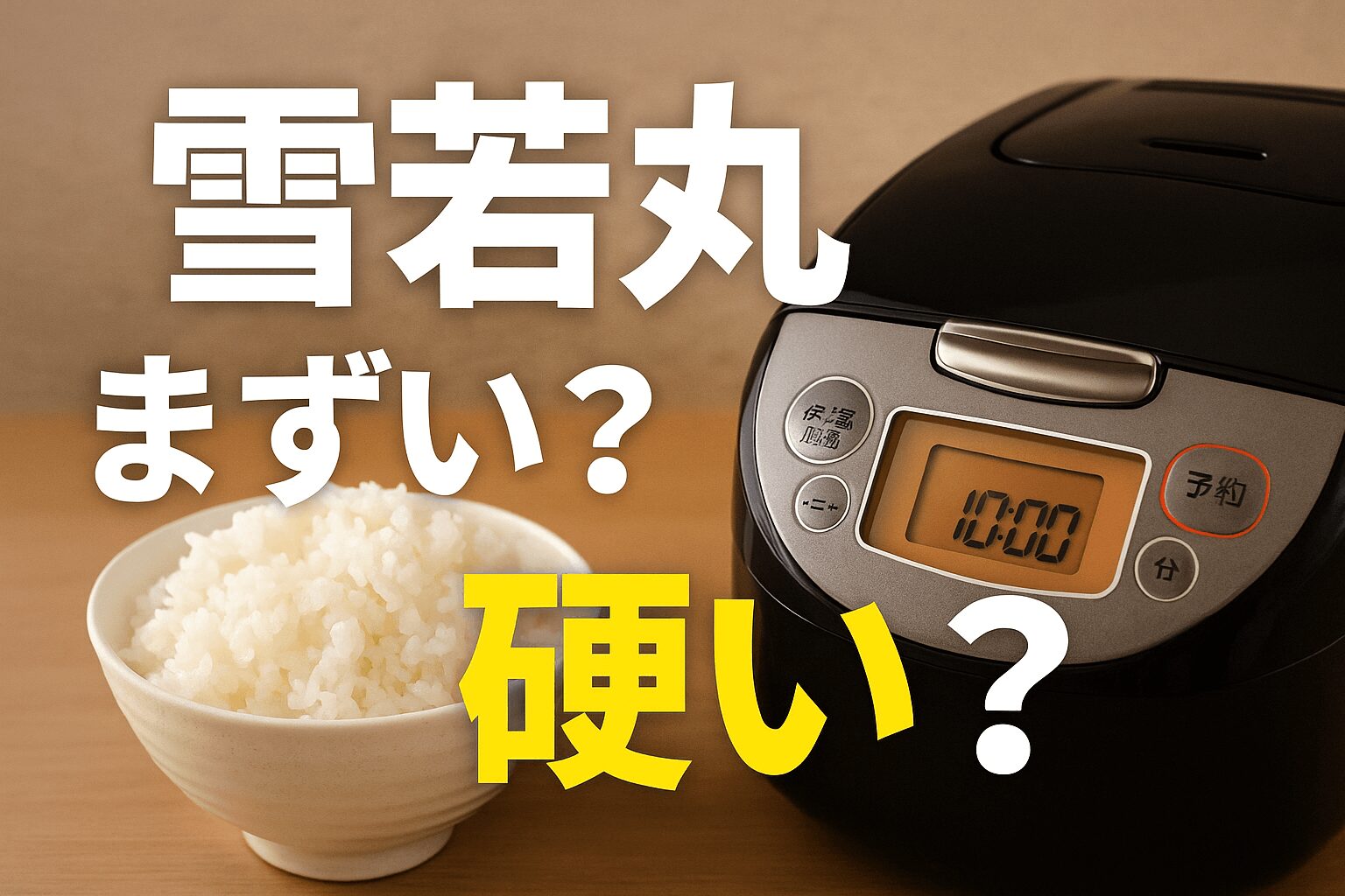 雪若丸　まずい　硬い　炊飯器