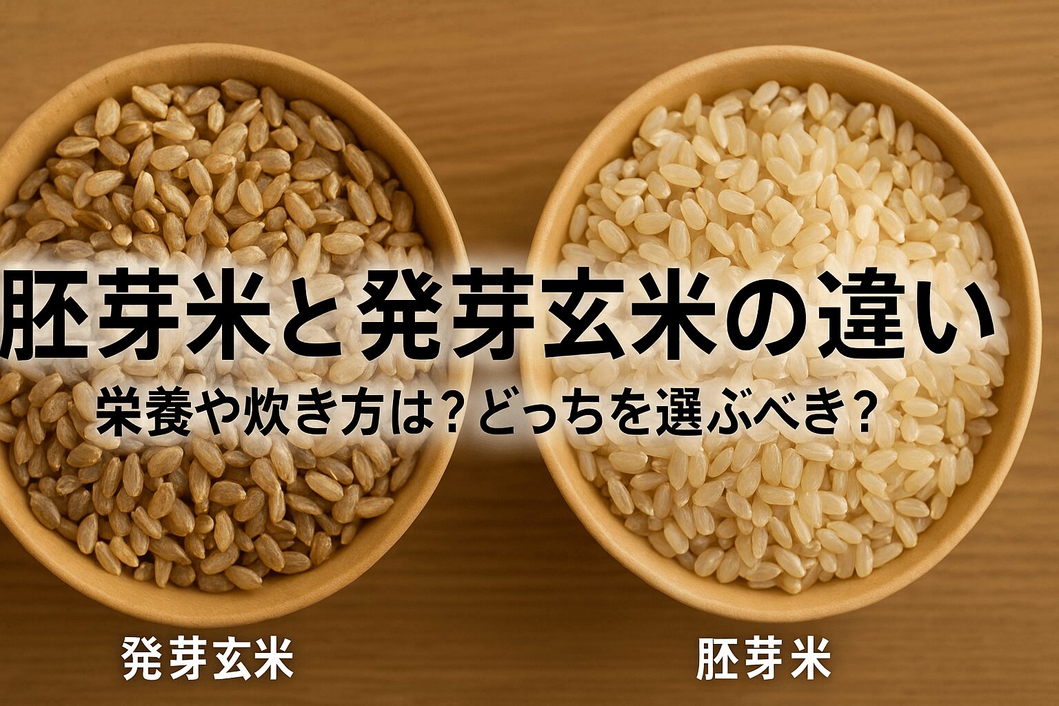 胚芽米と発芽玄米の違い