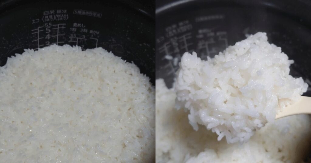 炊き上がりの瞬間