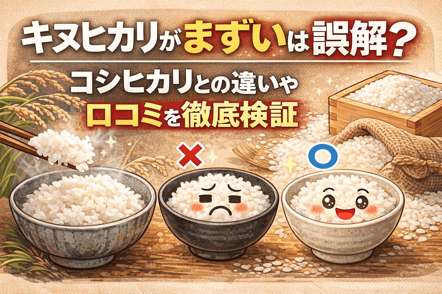 キヌヒカリ　まずい