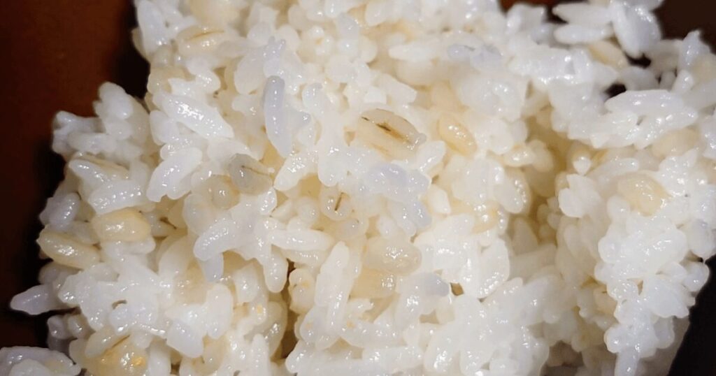 白米の甘みともち麦のプチプチ感が合う