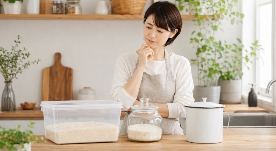 プラスチック製米びつを避ける人