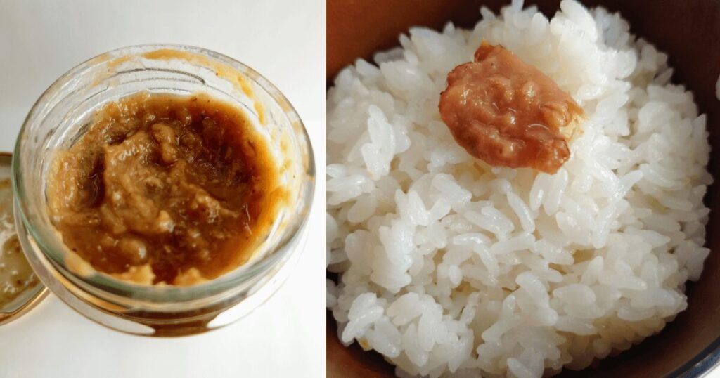 実際に白ご飯にのせて食べてみた
