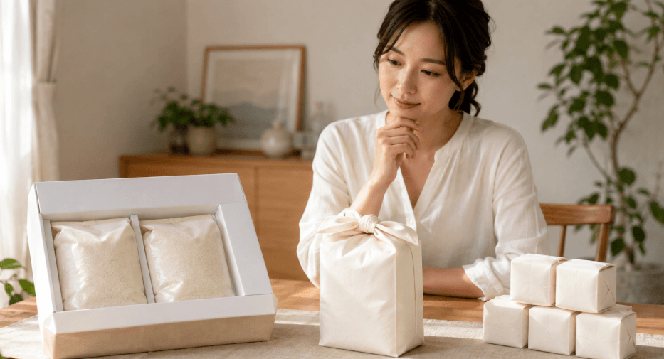 化粧箱入りや小分けのつや姫ギフトを比較して選ぶ女性