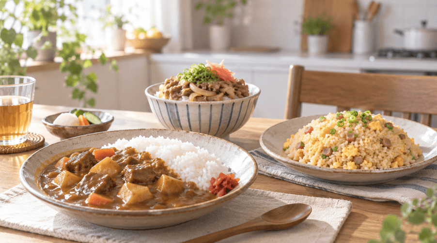 きらら397に合うカレーや丼物やチャーハンの料理