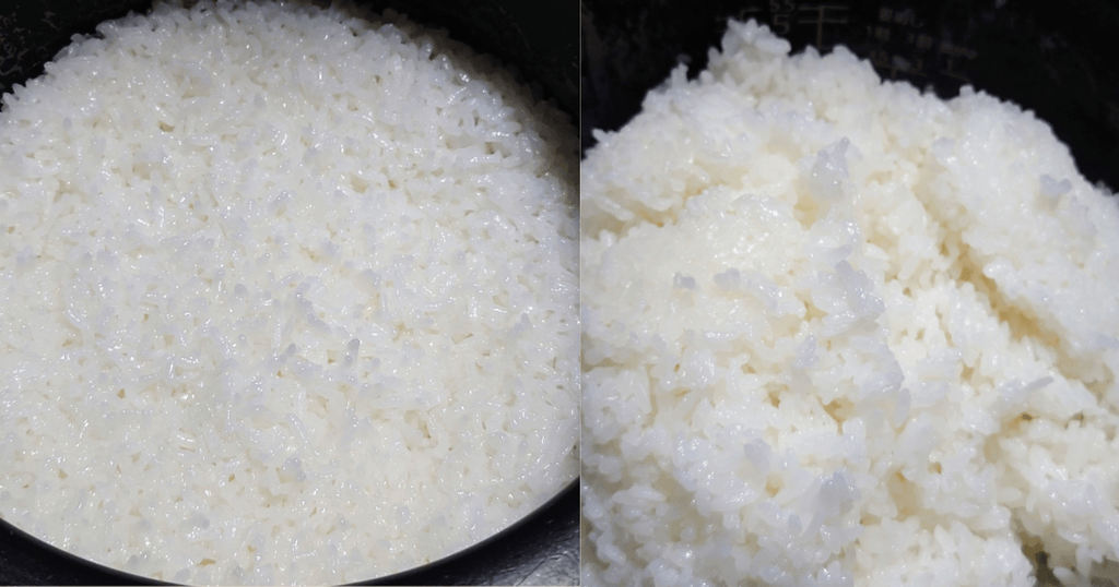 炊飯器で炊いた宮城県産つや姫の白くツヤのある炊き上がり
