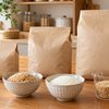 玄米5kg・10kg・30kgの容量をイメージした大きさの異なる米袋